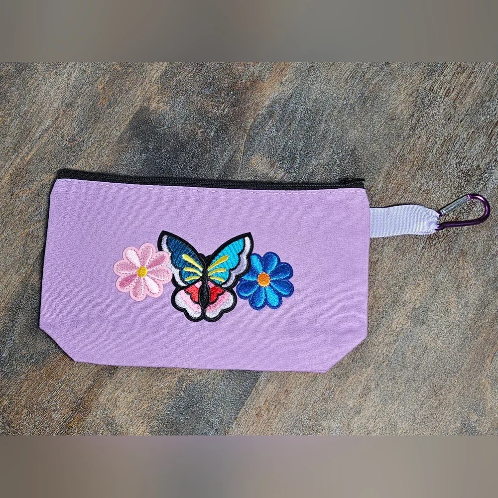 NWT Purple Western Pencil / makeup Bag Pounch